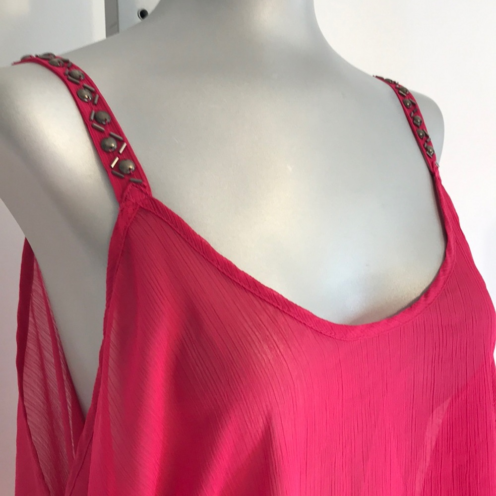 Bebe Fuchsia Bikini Cover Up Top - Picture 4 of 6